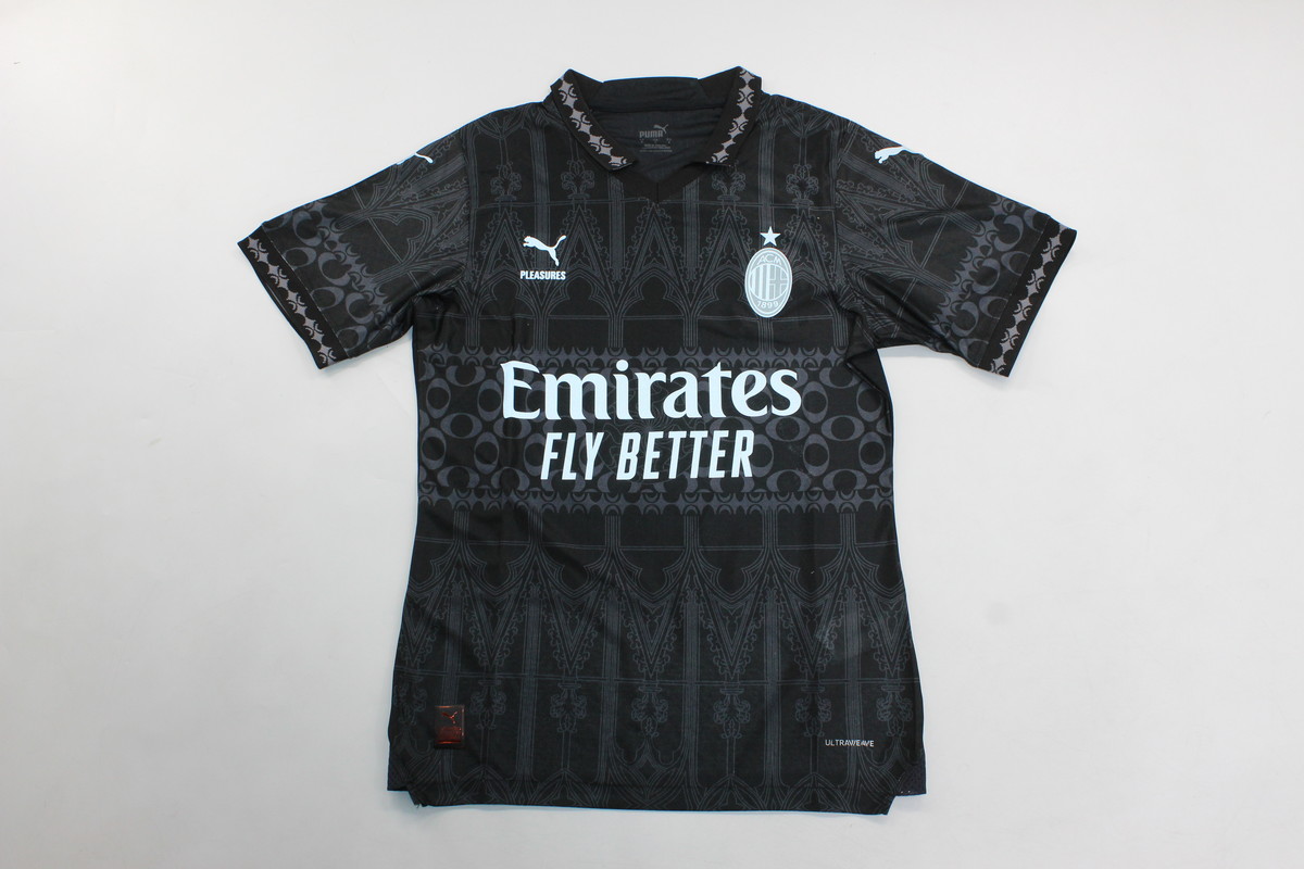 AAA Quality AC Milan 23/24 Fourth Black Soccer Jersey(Player)